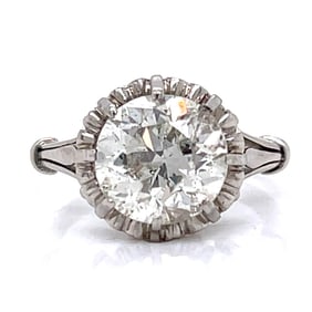 Art Deco Platinum 2.84 Ct. Diamond Ring