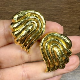 HENRY DUNEY 18K Yellow Gold Earrings
