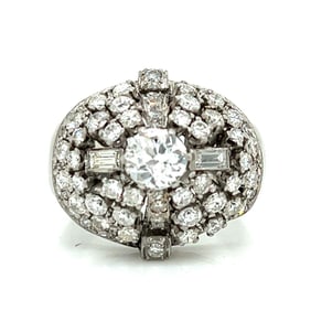 Art Deco Platinum GIA Certified 1.17 Ct. Diamond Ring