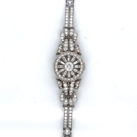 OMEGA Art Deco Platinum Ladies Cocktail Watch