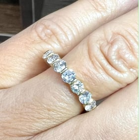 Gemlock 18K Yellow Gold Eternity Band
