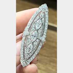 4.60 Ct. Art Deco Diamond Brooch