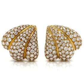 18K Yellow Gold 10.75 Ct. Diamond Earrings