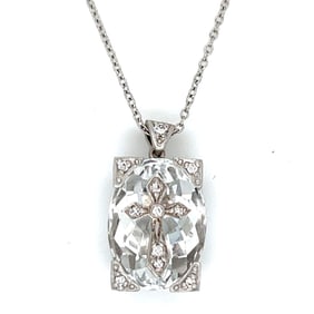 S. COLEE 18K White Gold Diamond Neckalce