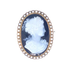 Hardstone Cameo Brooch