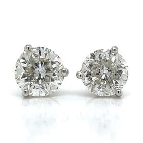 14K White Gold 6.12 Ct. Diamond Stud Earrings