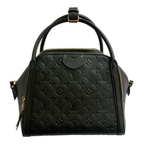 LOUIS VUITTON Marais MM Monogram Empreinte Leather Handbag/Boston Bag Noir 52258