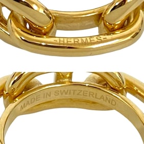 HERMES Chaine d'Ancre Lucadet GP Chain Motif Scarf Ring Gold 81388