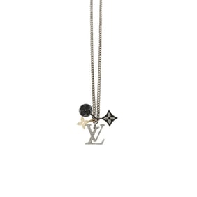 Louis Vuitton LV Instinct Necklace in Silver, Black, and Gold with Rhinestones, M00522, Monogram
