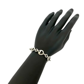 TIFFANY & Co. Tiffany Pierced Heart Motif Sterling Silver Bracelet 53466
