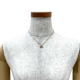 Christian Dior CD logo motif chain necklace pendant gold 652-4