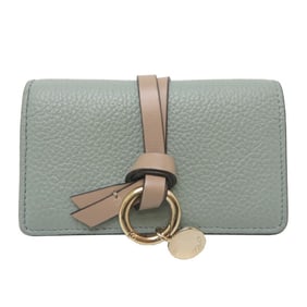 Chloé Chloe Alphabet 6-Ring Women's Key Case in Grained Leather, Green