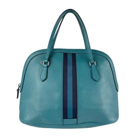 Gucci Women's Blue-Green Leather Handbag 420023 z7155