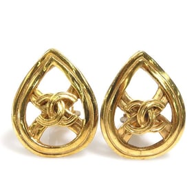 CHANEL Coco Mark Metal Gold Earrings for Women e60941g