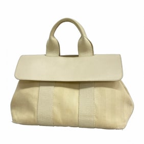 Hermes Hermès Valparaiso PM Handbag, Toile Chevron, Ivory, K Stamp, Women's, P1442093