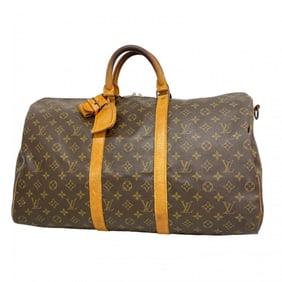 Louis Vuitton Monogram Keepall Bandouliere 50 Boston Bag M41416 Brown Men's/Women's P1448649