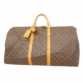 Louis Vuitton Monogram Keepall 60 Boston Bag M41422 Brown Men's and Women's