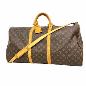Louis Vuitton Monogram Keepall Bandouliere 60 Boston Bag M41412 Brown Men's/Women's P1519027
