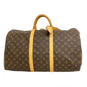 Louis Vuitton Monogram Keepall 50 Boston Bag M41426 Brown Men's and Women's