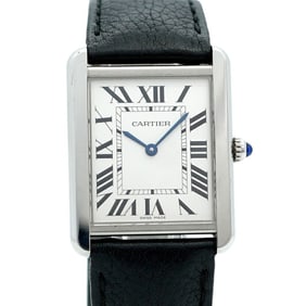 Cartier Tank Solo LM WSTA0028 Silver Dial Women's Watch