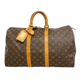 Louis Vuitton Monogram Keepall 45 Boston Bag M41428 Brown Men's and Women's