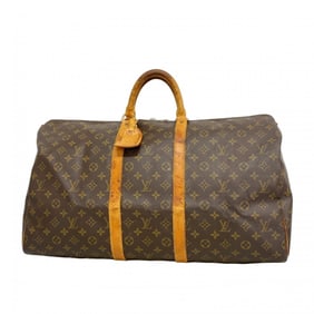 Louis Vuitton Monogram Keepall 55 Boston Bag M41424 Brown Men's and Women's
