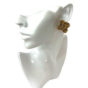 CHANEL Vintage Coco Mark Motif GP Earrings for Women, Gold, 102-7