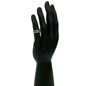 GUCCI Gucci Logo Silver 925 Ring, Size 10, Women's, 92266