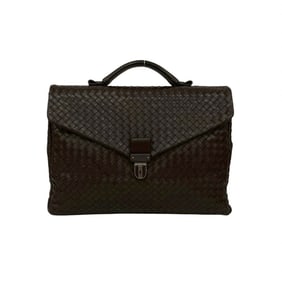 BOTTEGA VENETA Intrecciato Leather Business Bag/Briefcase, Brown, 95589