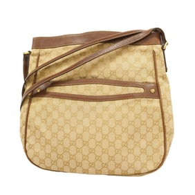 Gucci Shoulder Bag GG Canvas 115522 Beige Brown Women's