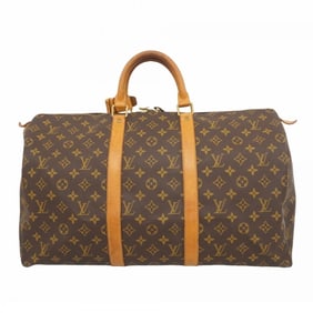 Louis Vuitton Monogram Keepall 50 Boston Bag M41426 Brown Men's and Women's