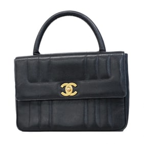 Chanel Mademoiselle Caviar Leather Handbag, Black, Women's