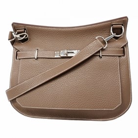 Hermes Hermès Gypsiere 28 Shoulder Bag in Taurillon Clemence Etoupe Leather with Q Stamp, Women's,