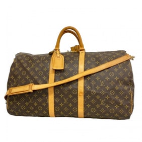 Louis Vuitton Monogram Keepall Bandouliere 55 Boston Bag M41414 Brown Men's and Women's