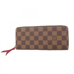 Louis Vuitton Damier Portefeuille Clemence Long Wallet N60534 Ebene Cerise Women's