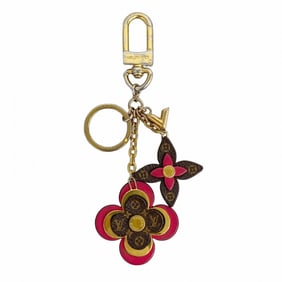 Louis Vuitton Porte Cle Blooming Flower Keychain M63084 Gold Multicolor Women's P1435778