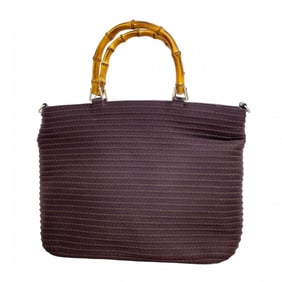Gucci Bamboo Handbag 000 1998 0540 Nylon Brown Women's P1438133
