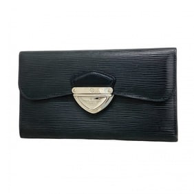 Louis Vuitton Epi Leather Tri-fold Wallet, Portefeuille Eugenie, M63882, Noir, Women's, P1448958