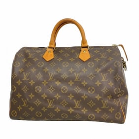 Louis Vuitton Monogram Speedy 35 Handbag M41107 Brown Women's P1438420