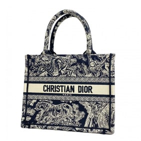 Christian Dior Book Tote Canvas Black Women's Bag P1448915
