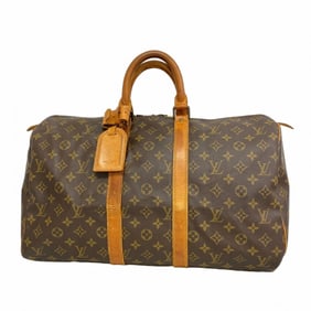Louis Vuitton Monogram Keepall 45 Boston Bag M41428 Brown Men's and Women's