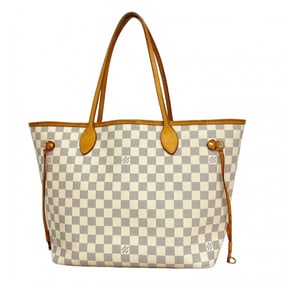 Louis Vuitton Tote Bag Damier Azur Neverfull MM N41605 White Rose Ballerine Women's P1443965