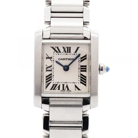Cartier Tank Française SM W51008Q3 White Dial Women's Watch