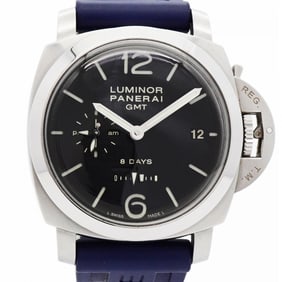 Officine Panerai Luminor 1950 8DAYS GMT PAM00233 Black Dial Men's Watch