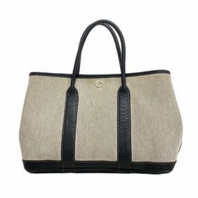 Hermes Hermès Garden TPM Bordeaux Ribbon Toile H Tote Bag, Black, Women's, P1435176