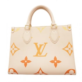 Louis Vuitton Monogram Empreinte Two-Tone On-the-Go PM Handbag M46513 in Creme Saffron (Women's)