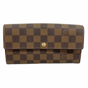 Louis Vuitton Damier Portefeuille Sarah Long Wallet N61734 Ebene Women's P1450270