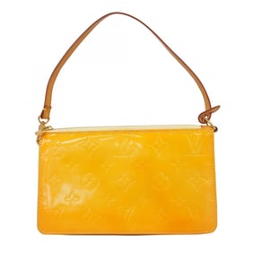 Louis Vuitton Vernis Lexington Pouch M91058 Lime Yellow Women's P1424449