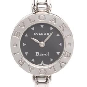 BVLGARI B-Zero1 BZ22S Quartz Watch, Black Dial, Stainless Steel, Sapphire Crystal, Women's