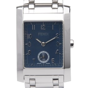 Fendi Classico Watch 7050G Quartz Blue Dial Stainless Steel Men's FENDI
